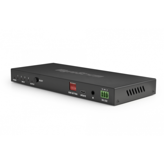 Коммутатор 4x1 8K60/4K120Hz HDMI 2.1 48Гбс с де-эмбеддированием, и проходным ARC и CEC WYRESTORM EXP-SW-0401-8K