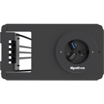Лючок с проходными кабелям USB-C, HDMI, USB 3.0 и сенсорными кнопками WYRESTORM IDB-300-BTN