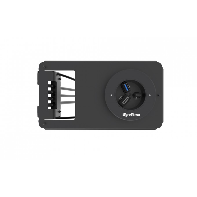 Лючок с проходными кабелям USB-C, HDMI, USB 3.0 и сенсорными кнопками WYRESTORM IDB-300-BTN