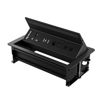 Выдвижной лючок для подключения - USB зарядка, международная розетка, конфигурируемые порты WYRESTORM IDB-400-MS-C Выдвижной лючок для подключения - USB зарядка, международная розетка, конфигурируемые порты WYRESTORM IDB-400-MS-C