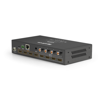 Матричный коммутатор 4K HDR 4x4 HDMI с де-эмбеддированием аудио и скалирующими выходами WYRESTORM MX-0404-HDMI