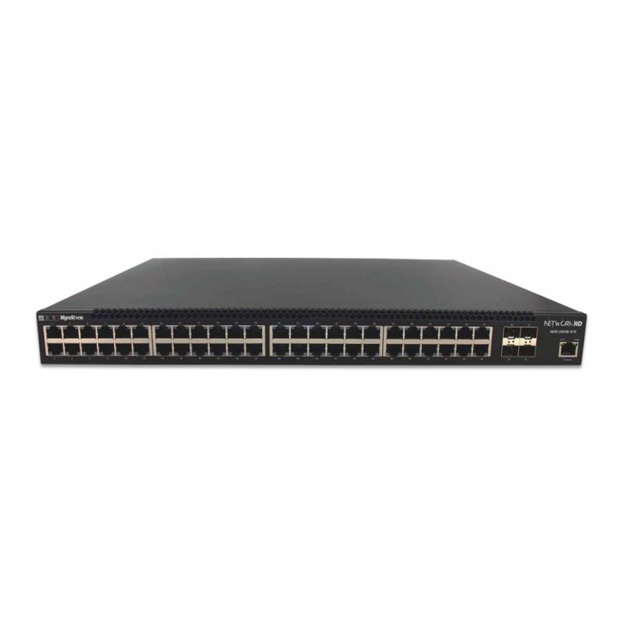 48-портовый коммутатор Ethernet 1 Гбит/с с Uplink портами 10 Гбит/с WYRESTORM NHD-SW48-410