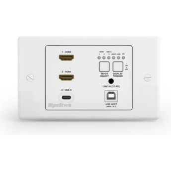 Передатчик HDBaseT (4K: 100м) для установки в стену (2x HDMI, USB-C) c USB-хост, СEC, 2-gang UK WYRESTORM SW-130-TX-UK